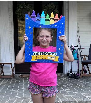 Our Apraxia Star Elina on her 1st Day of 1st Grade